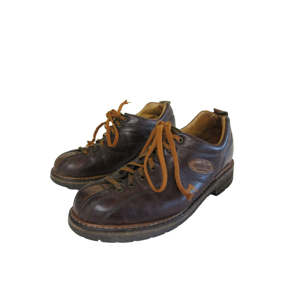 ZAMBERLAN Brown 44 Leather Rugged Low Top Lace Up Gumlite Vibram Hiking Boots